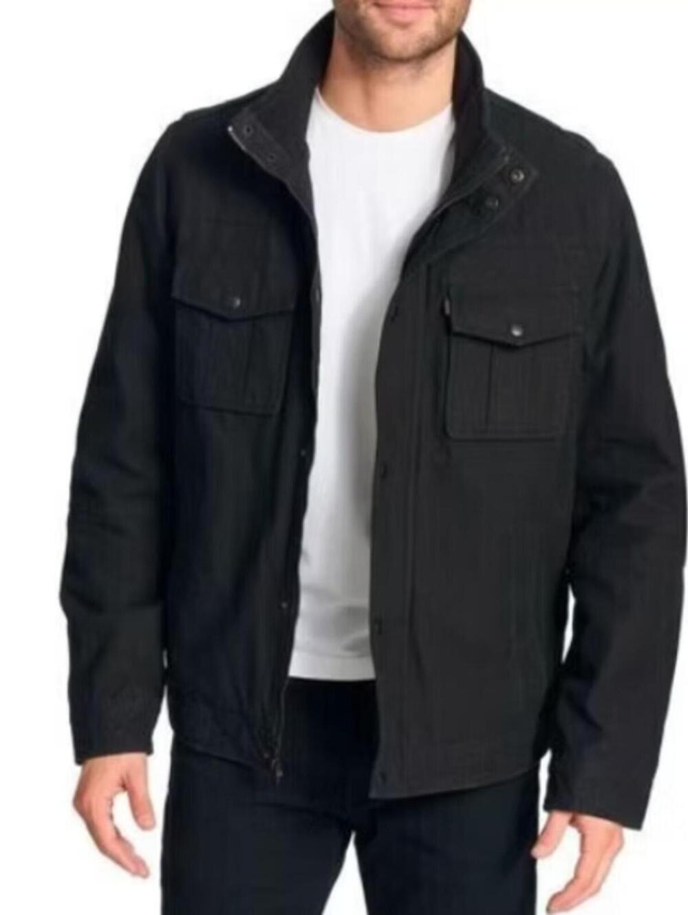 Levi's Insulated Military Trucker Jacket Men's XL NWT Black Utility Field Coat